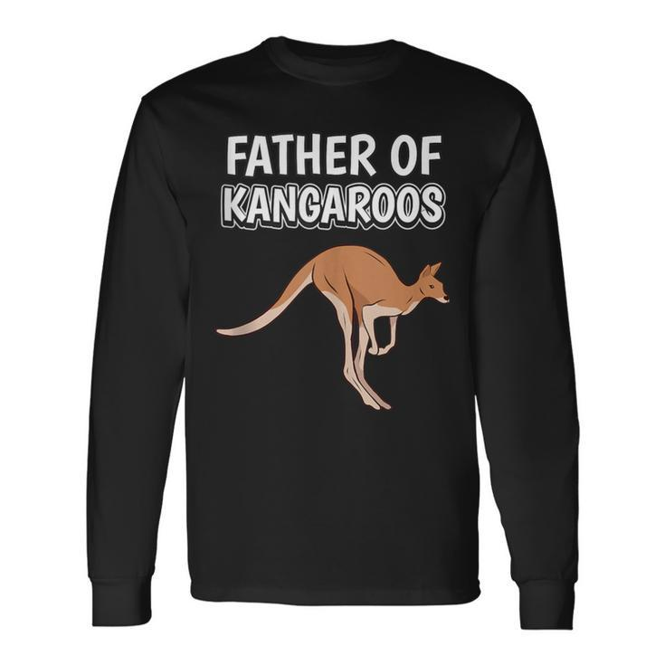 Boys Kangaroo Dad Father's Day Father Of Kangaroos Long Sleeve T-Shirt