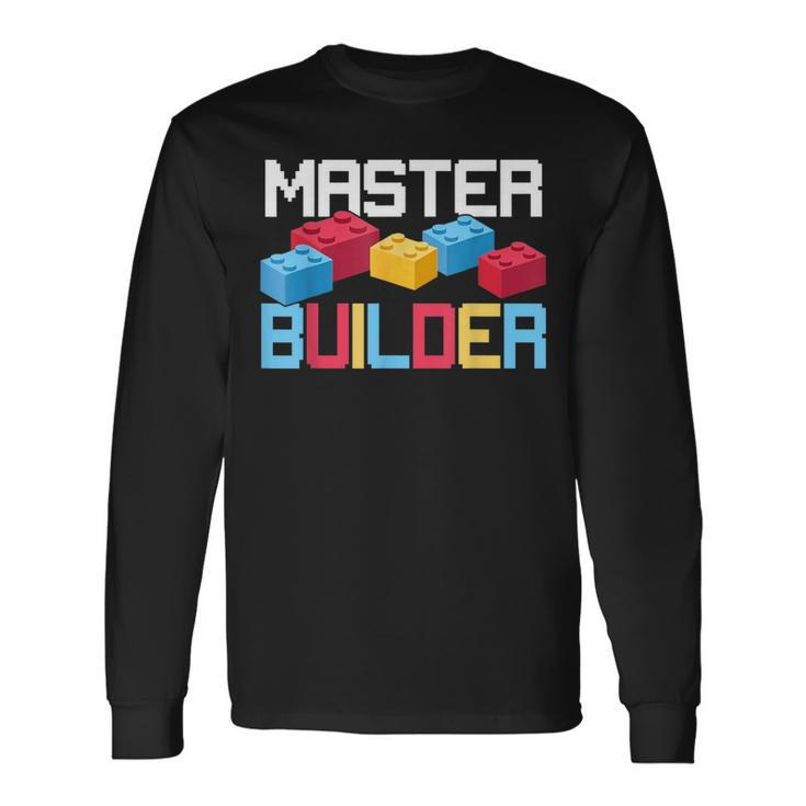 Brick Builder Building Blocks Bricks Master Builder Long Sleeve T-Shirt