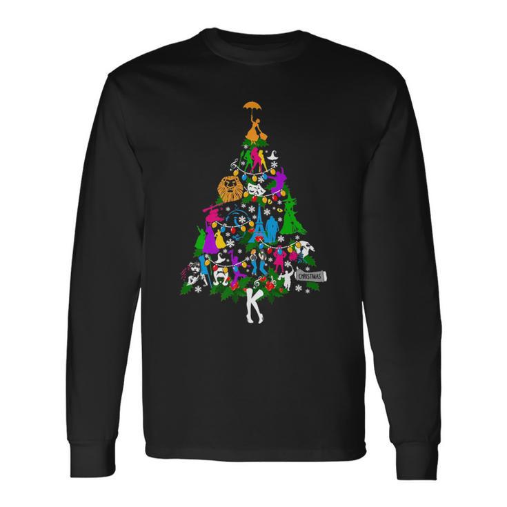 Broadway Musical Theater Christmas Tree Long Sleeve T-Shirt