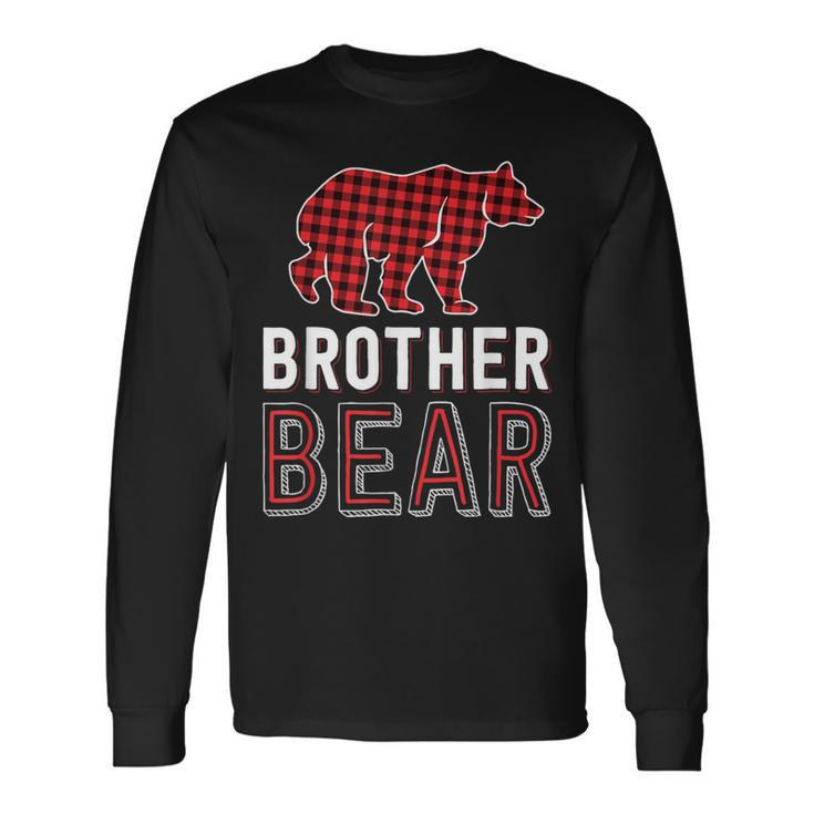 Brother Bear Red Buffalo Plaid Matching Family Christmas Long Sleeve T-Shirt