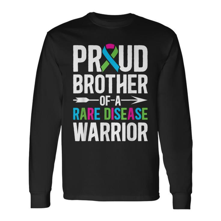 Brother Of A Rare Disease Warrior Rare Disease Awareness Long Sleeve T-Shirt