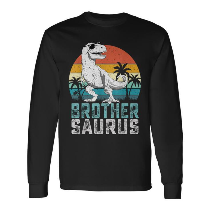 Brothersaurus T Rex Dinosaur Brother Saurus Family Matching Long Sleeve T-Shirt