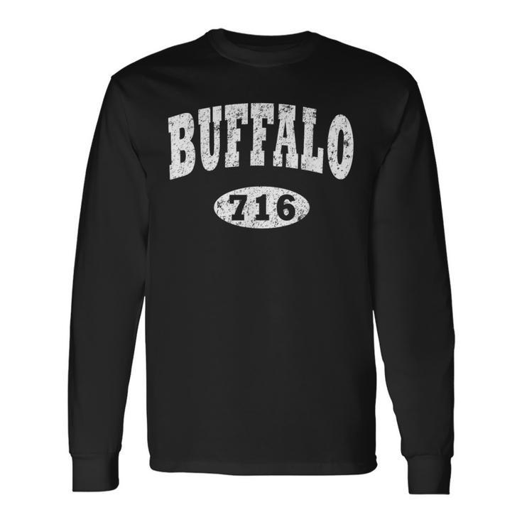 Buffalo 716 Vintage Bflo Wny Distressed B-Lo Long Sleeve T-Shirt Gifts ideas
