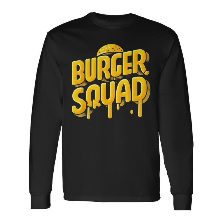 Burger Squad Lover Fast Food Vintage Long Sleeve T-Shirt