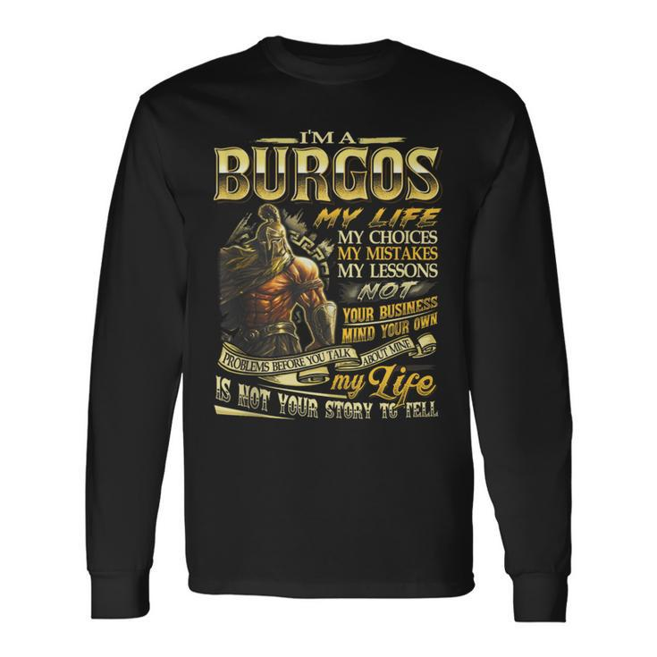 Burgos Family Name Burgos Last Name Team Long Sleeve T-Shirt