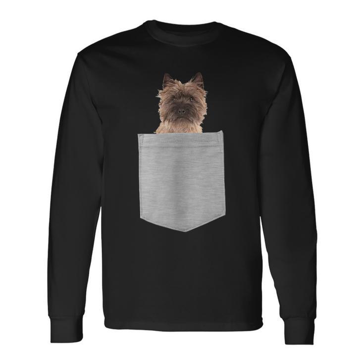 Cairn Terrier Dog In Your Pocket Long Sleeve T-Shirt