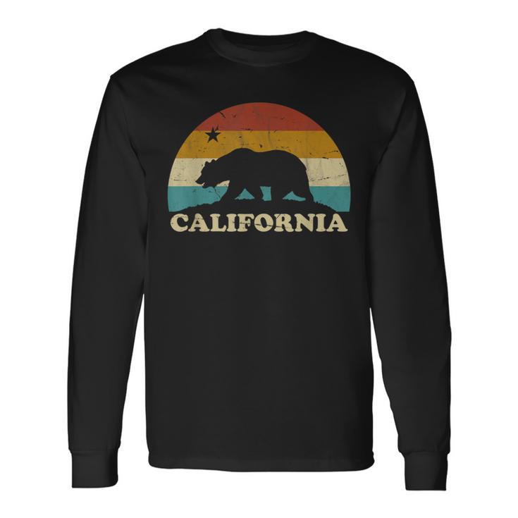 California Retro Vintage Bear Flag 70S Langarmshirts Geschenkideen