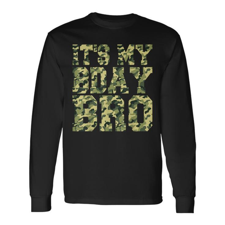 Camouflage Birthday Military Soldier Bday Celebration Long Sleeve T-Shirt