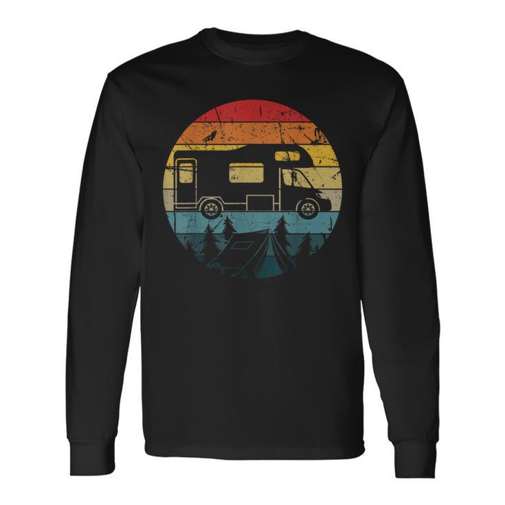 Camping Motorhome Van Vintage In Caravan Langarmshirts Geschenkideen