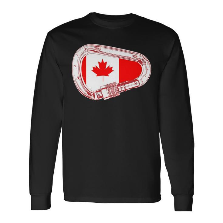 Canada Flag Climbing Carabiner Long Sleeve T-Shirt