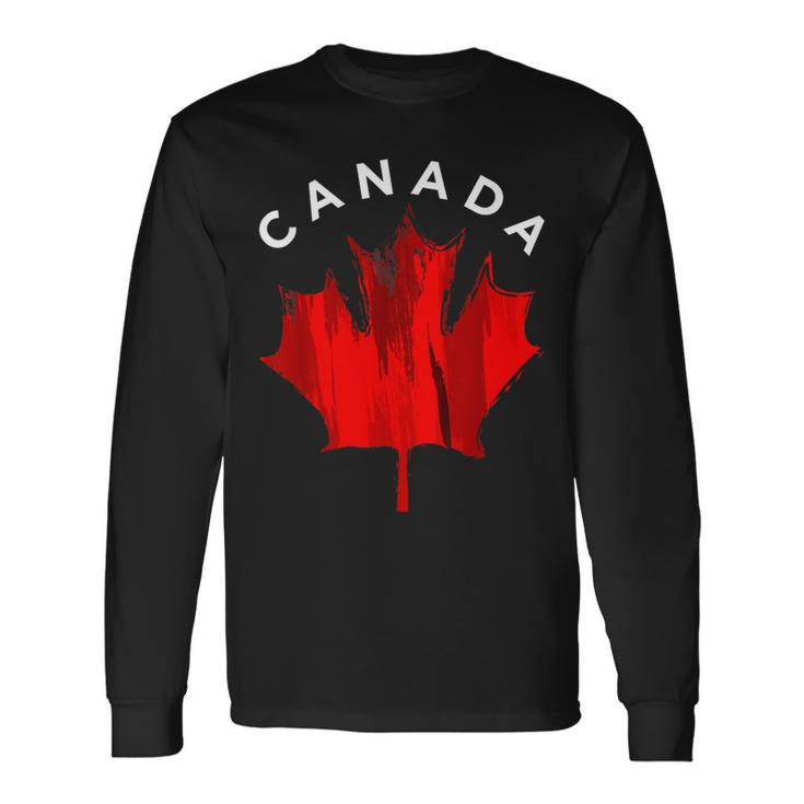 Canadian Idea Maple Leaf Canada Long Sleeve T-Shirt