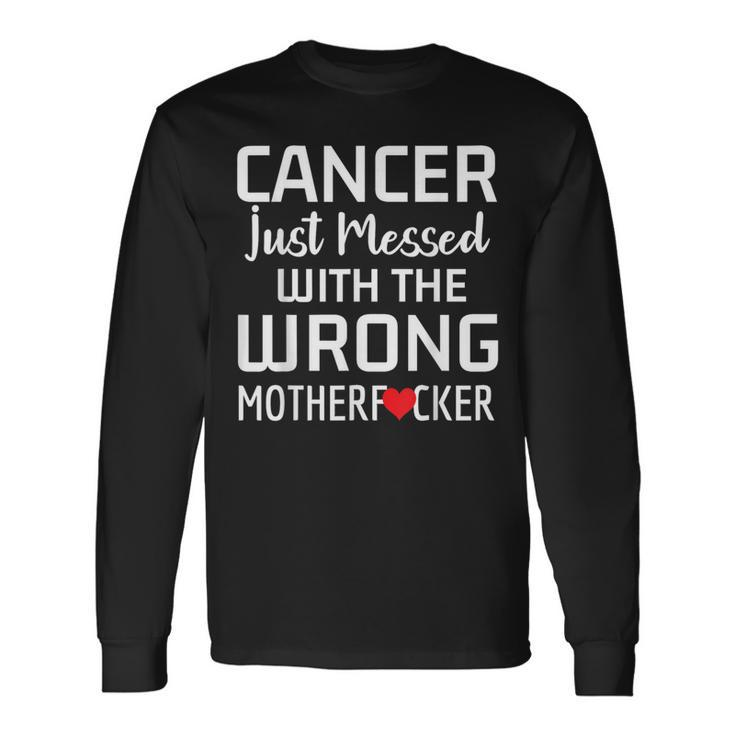 Cancer Awareness Support Get Well Cancer Fighter Survivor Long Sleeve T-Shirt