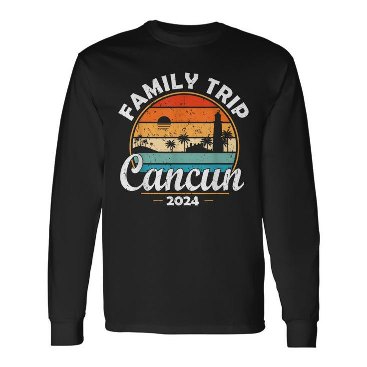 Cancun Mexico Family Trip 2024 Matching Family Vacation Long Sleeve T-Shirt