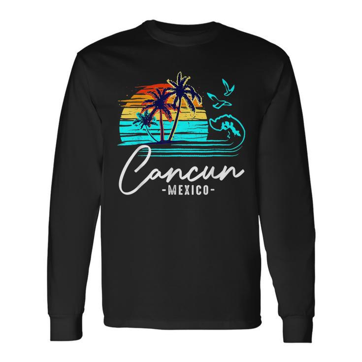 Cancun Souvenir 2023 Mexico Vacation Matching Family Group Long Sleeve T-Shirt