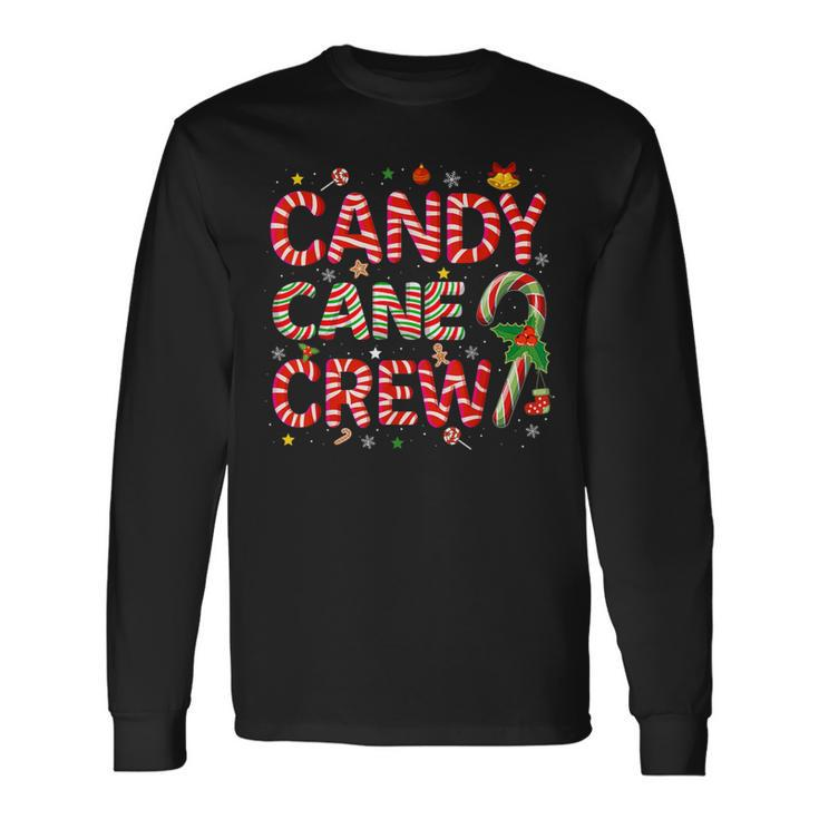 Candy Cane Crew Christmas Candy Lover Xmas Pajamas Long Sleeve T-Shirt