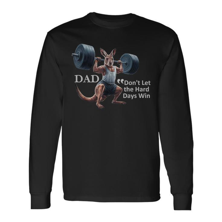 Captain Kangaroo Dad Hat Fitness Dad Hat Strength Daddy Long Sleeve T-Shirt
