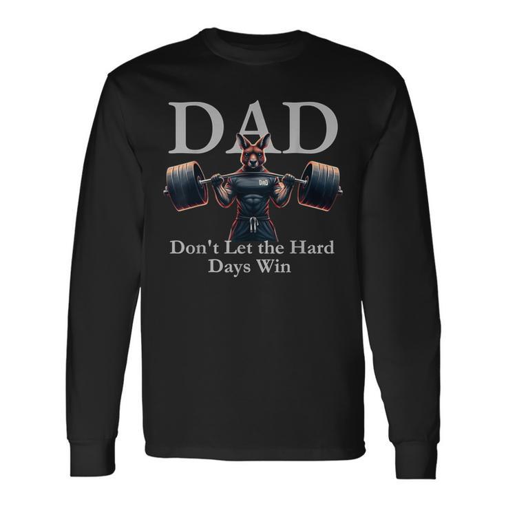 Captain Kangaroo Dad Hat Fitness Dad Hat Strength Dad Long Sleeve T-Shirt