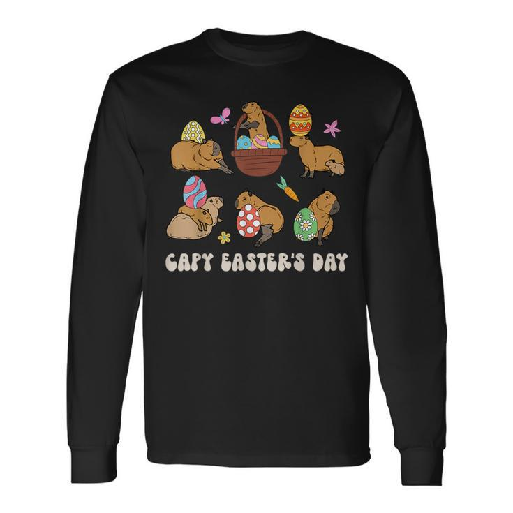Capy Easter Day Capybara Hunt Eggs Long Sleeve T-Shirt
