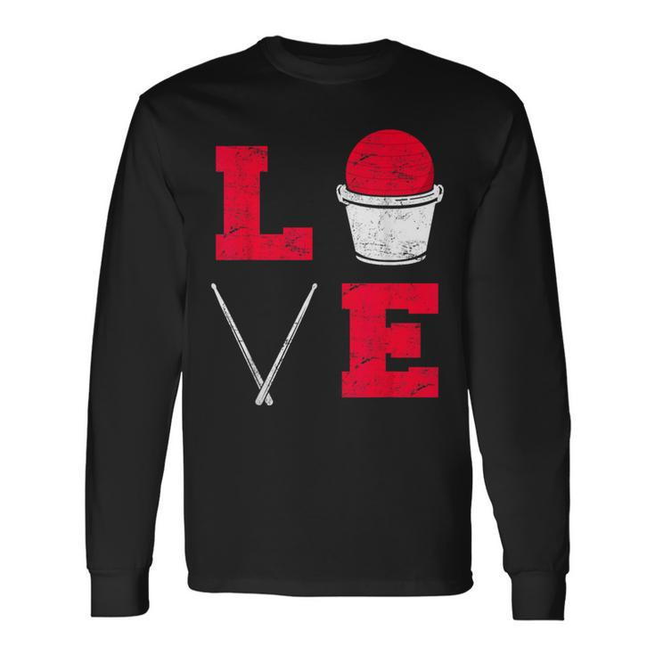 Cardio Drumming Love Fitness Class Gym Workout Exercise Long Sleeve T-Shirt