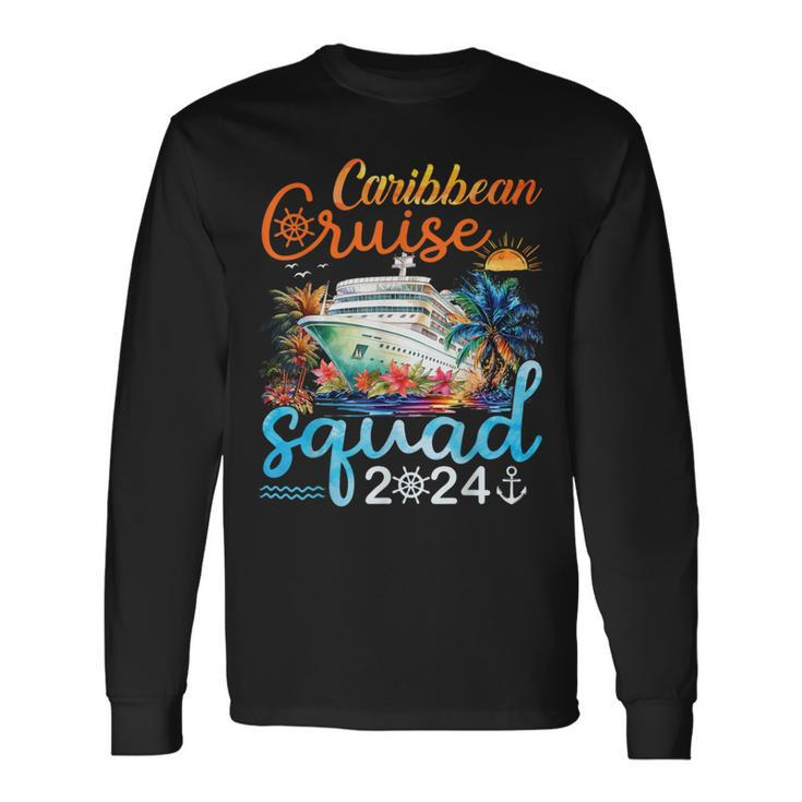 Caribbean Cruise Squad 2024 Family Matching Group Vacation Long Sleeve T-Shirt Gifts ideas
