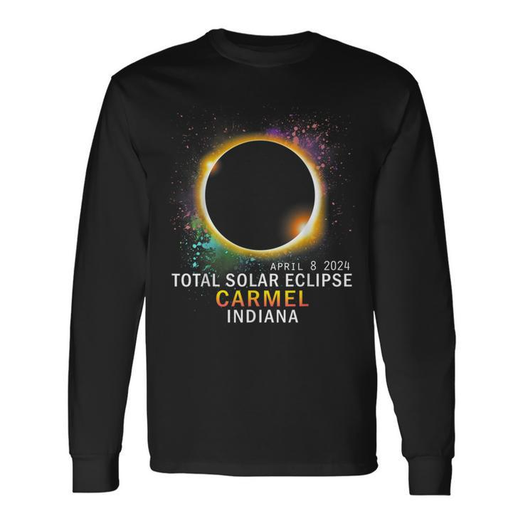 Carmel Indiana Total Solar Eclipse April 8 2024 Long Sleeve T-Shirt