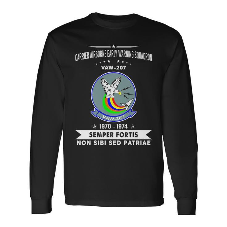 Carrier Airborne Early Warning Squadron 207 Vaw 207 Caraewron Long Sleeve T-Shirt