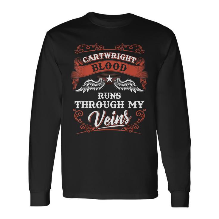 Cartwright Blood Runs Through My Veins Youth Kid 2K3td Long Sleeve T-Shirt