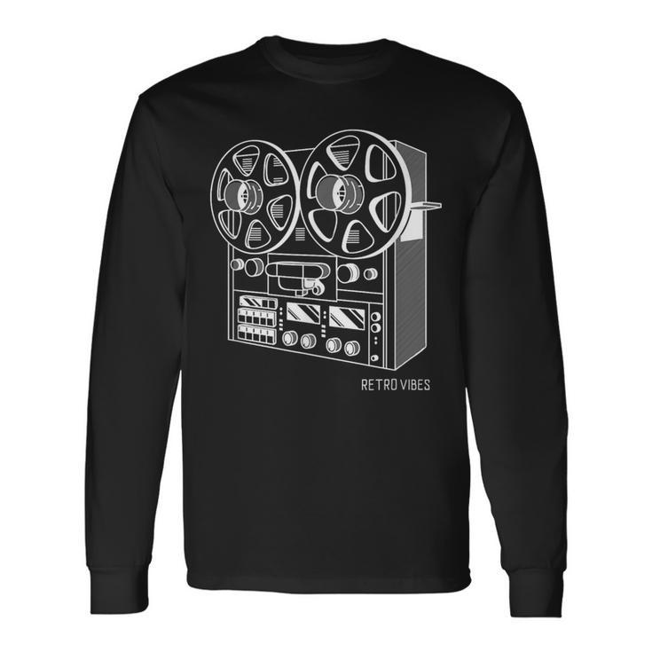 Cassette Tape Reel To Reel Analog Sound System Long Sleeve T-Shirt