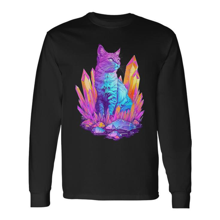 Cat With Crystals Long Sleeve T-Shirt Gifts ideas
