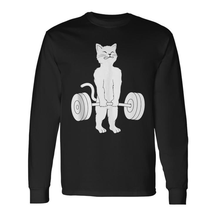 Cat weightlifting shirt best sale