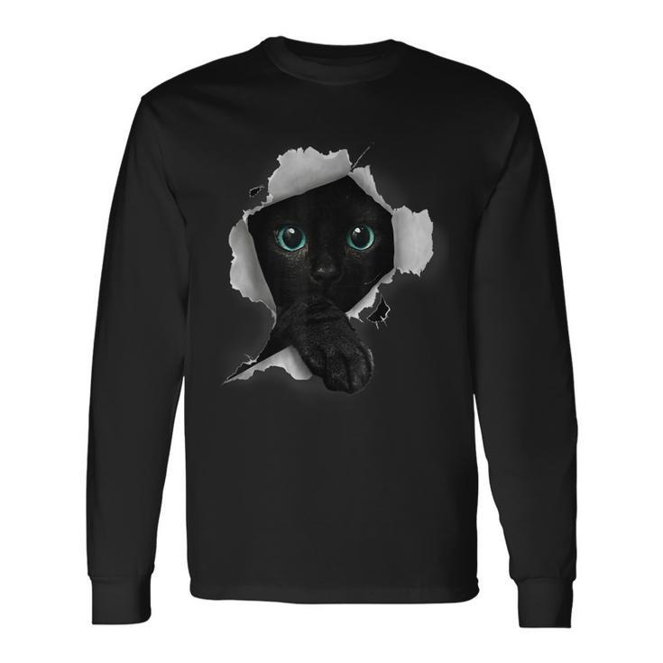 Cat Lover Cat Owner Black Cat Kitten Cat Long Sleeve T-Shirt