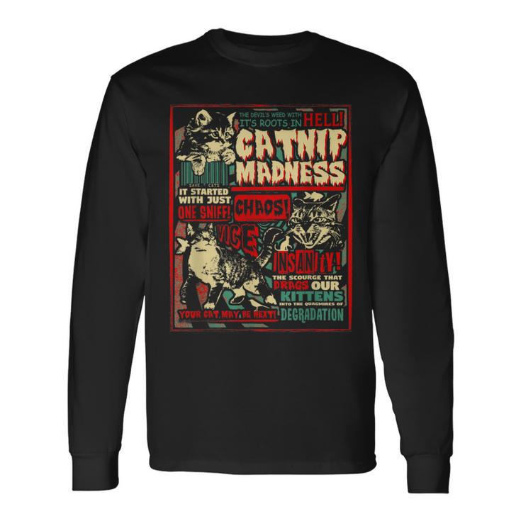 Catnip Madness Cute Kitten Cat Lover For Cat Owners Long Sleeve T-Shirt