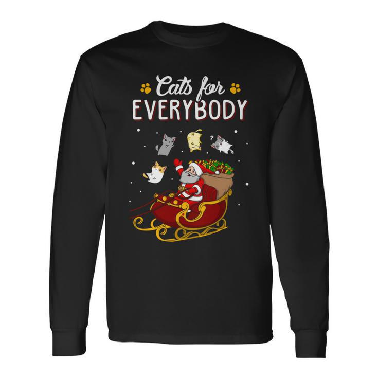 Cats For Everybody Cat Christmas Ugly Christmas Long Sleeve T-Shirt