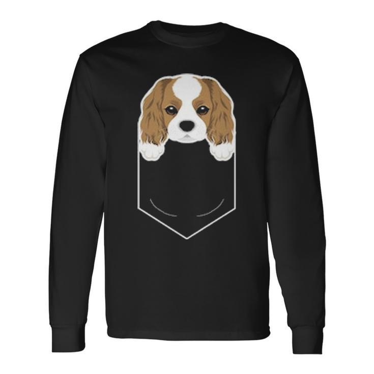 Cavalier King Charles Spaniel In My Pocket Cute Dog Long Sleeve T-Shirt