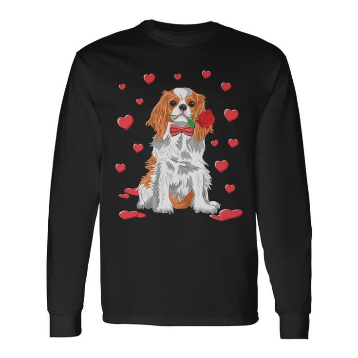 Cavalier King Charles Spaniel Valentines Day Dog Lover Long Sleeve T-Shirt