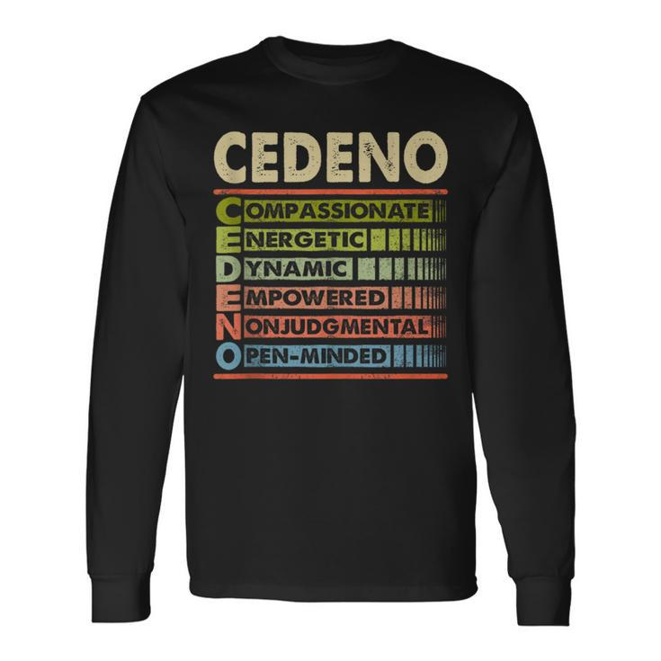 Cedeno Family Name Cedeno Last Name Team Long Sleeve T-Shirt