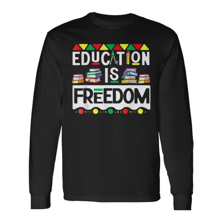 Celebrate Black History Month I Teach Black History Teacher Long Sleeve T-Shirt