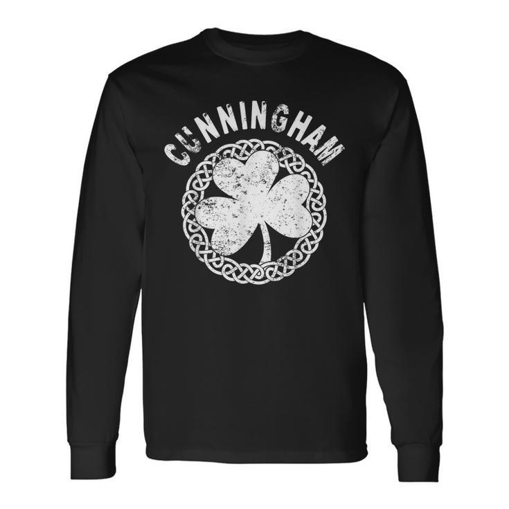 Celtic Theme Cunningham Irish Family Name Long Sleeve T-Shirt