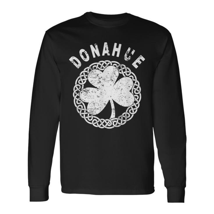 Celtic Theme Donahue Irish Family Name Long Sleeve T-Shirt