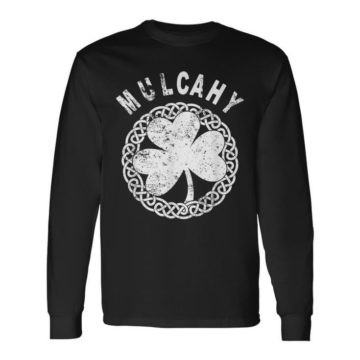 Celtic Theme Mulcahy Irish Family Name Long Sleeve T-Shirt