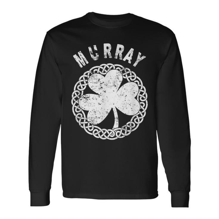 Celtic Theme Murray Irish Family Name Long Sleeve T-Shirt