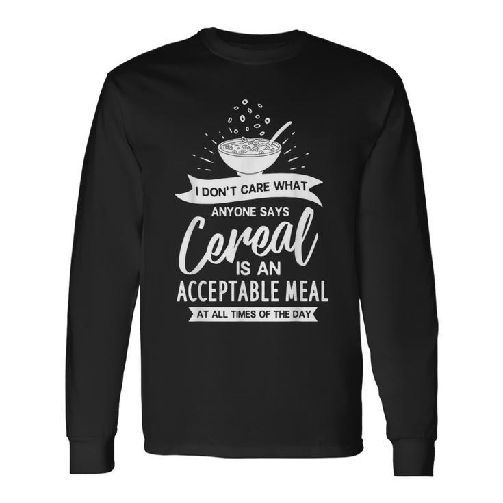 Cereal Killer Bowl Box Breakfast Long Sleeve T-Shirt