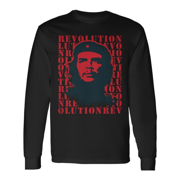 Che Guevara Revolution Red Cuban Guerrilla Rebel Langarmshirts Geschenkideen