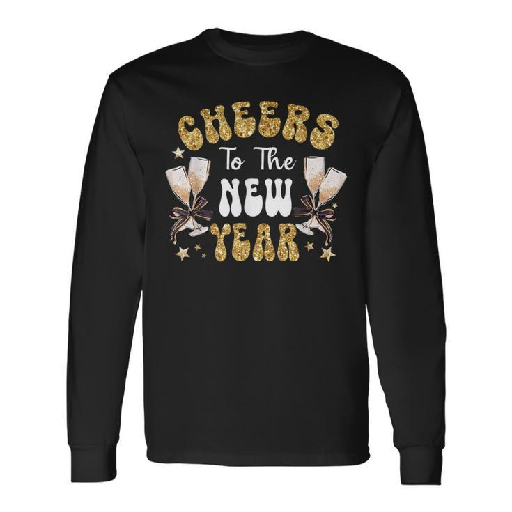 Cheers To The New Year 2024 Champagne Happy New Year 2024 Long Sleeve T-Shirt