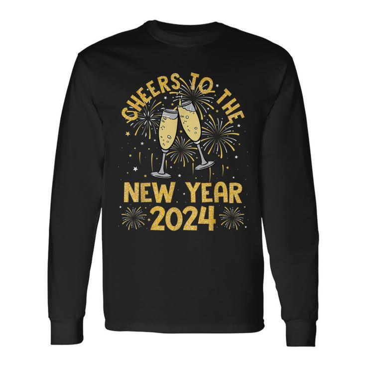 Cheers To The New Year 2024 Reunion Nye New Year Eve Party Long Sleeve T-Shirt