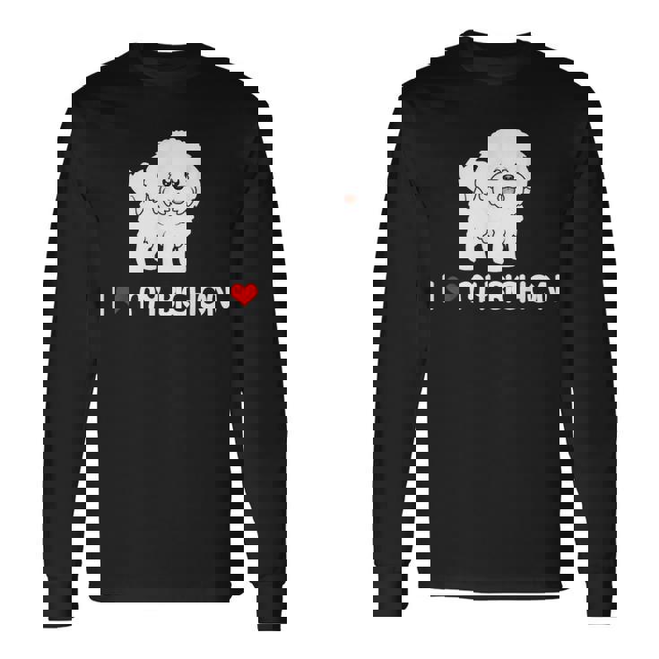 Chemise Bichon Frise I Love My Bichon T-shirt à manches longues