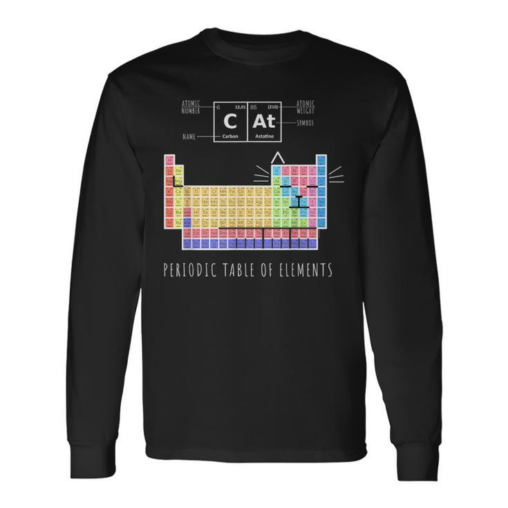 Chemistry Cat Periodic Table Of Elements Long Sleeve T-Shirt