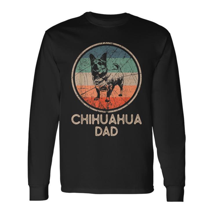 Chihuahua Dog -Intage Dad Chihuahua Dad S Langarmshirts Geschenkideen