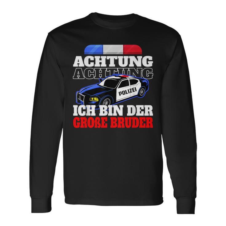 Children's Ich Bin Der Große Bruder Police Siblings Langarmshirts Geschenkideen