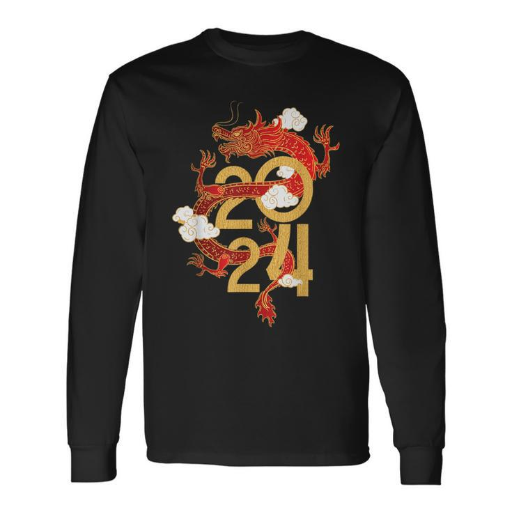 Chinese New Year 2024 Year Of The Dragon Lunar New Year 2024 Long Sleeve T-Shirt